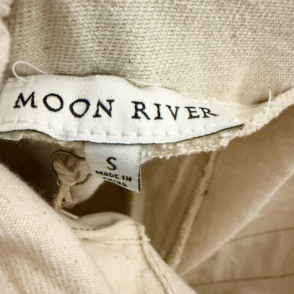 Moon River Button Front Wide Leg Denim Jumpsuit NWOT M - Picture 11 of 12
